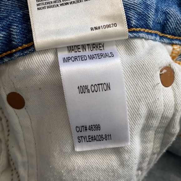 Agolde High Waisted Distressed Shorts - Picture 3 of 6